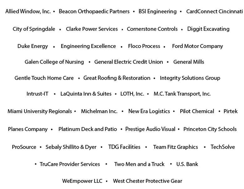 Sponsors' logos on banner
